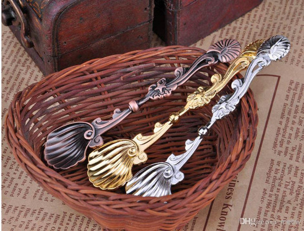 Vintage Exquisite Little Cute Retro Coffee Scoop Ice Cream Spoon Style Decorative Ice Cream Coffee Tea Cafe Spoon