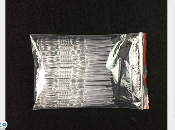 DHL Free shipping 2500PCS/package 9.5*0.9cm/PCS A one-time transparent plastic Small fruit fork Household items household products