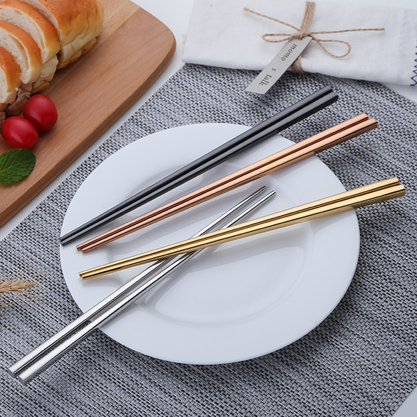 box packing wedding guest gifts ECO free shipping bar accessories stainless steel party metal chopsticks