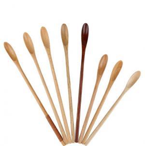 Long Handle Wood Coffee Spoons 15cm 20cm Seasoning Spoon Tea Spoon Tableware Stir Stick Wooden Cutlery OOA6307