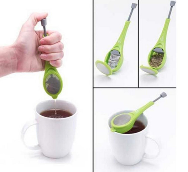 Fashion Design Silicone Strainer loose tea leaf Strainer food grade infuser handle tools best quality DHL free