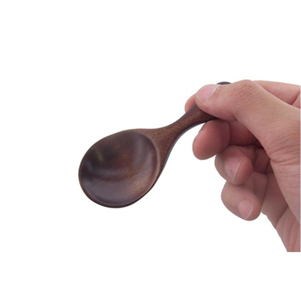 High quality The Wooden Tea Spoon creative Tableware Nanmu Milk Spoon Wooden Baby Dinnerware Coffee Size 8*3.5cm Free Shipping