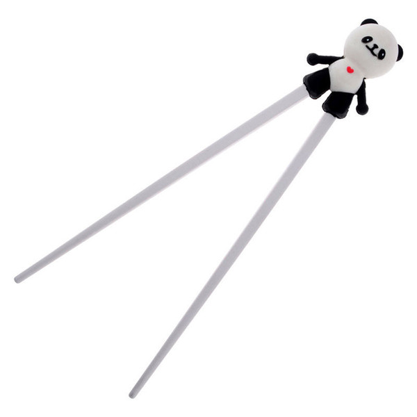 Wholesale- 1 Pair Silicone Cartoon Panda Helper Chopstick Children Baby Learning Training Chopsticks Beginner Easy Use palillos chinos