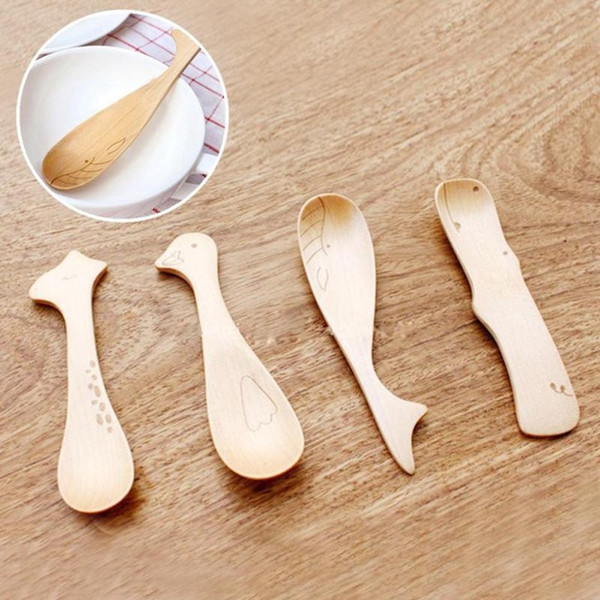 wooden spoon cartoon animal series children spoon creative tableware