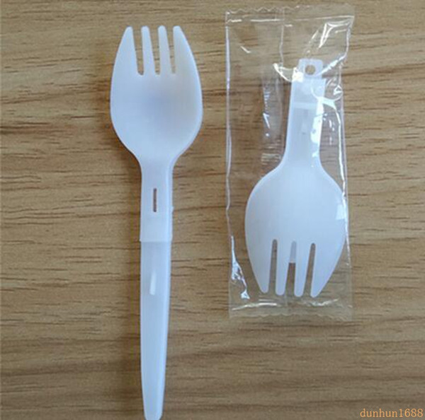 free shipping 1000pcs Plastic scoop Folding Fork spoon Measuring spoon Ice cream Fork scoop