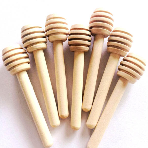 8cm Mini Wooden Honey Stick Honey Dippers Party Supply Spoon Stick Honey Jar Stick High Quality