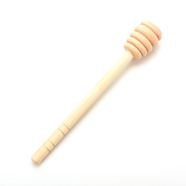 1 PCS Wooden Stirring Stick Rod Spoon Dip Drizzler Server Long Wooden Mini Bee Honey Dipper Stirrer Muddler 145mm