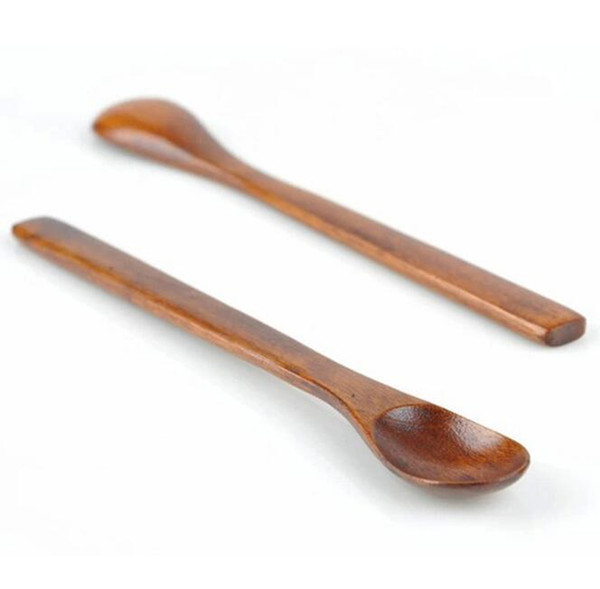 Trendy Wooden Honey Spoon for Honey Jar Long Handle Mixing Spoon Coffee Stirrer Natural Wood Spoon Cooking Tableware DHL Free