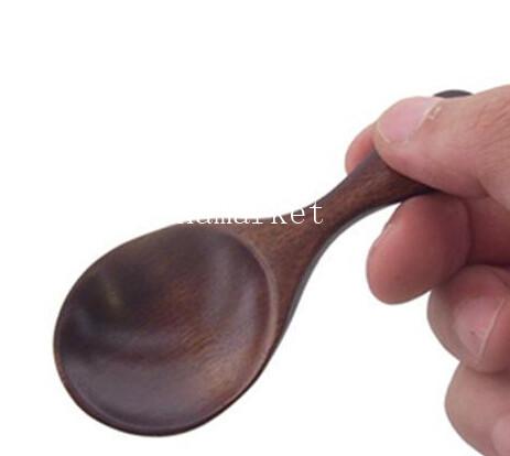 120pcs/lot High quality The Wooden Tea Spoon creative Tableware Nanmu Milk Spoon Wooden Baby Dinnerware Coffee Size 8*3.5cm DHL FEDEX Free