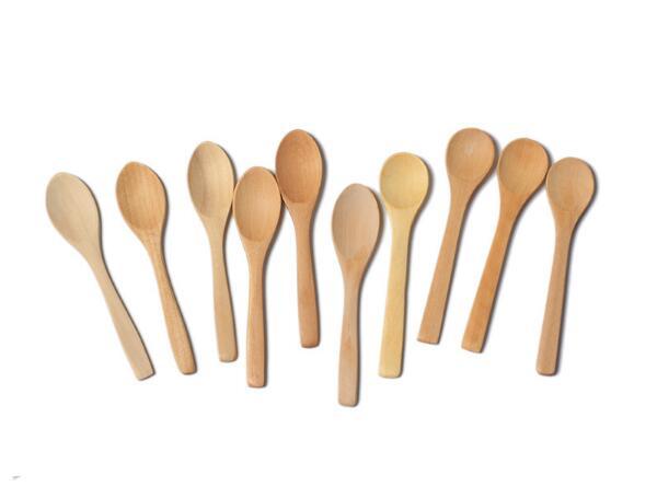 Wood Soup Spoon Mini Wooden Teaspoon Utensil Coffee Ice Cream Spoon Wholesale