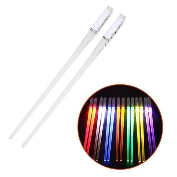 1 Pair LED Light Up Chopsticks Sticks Dinning Room Dinner Party Tableware Funny Random Color