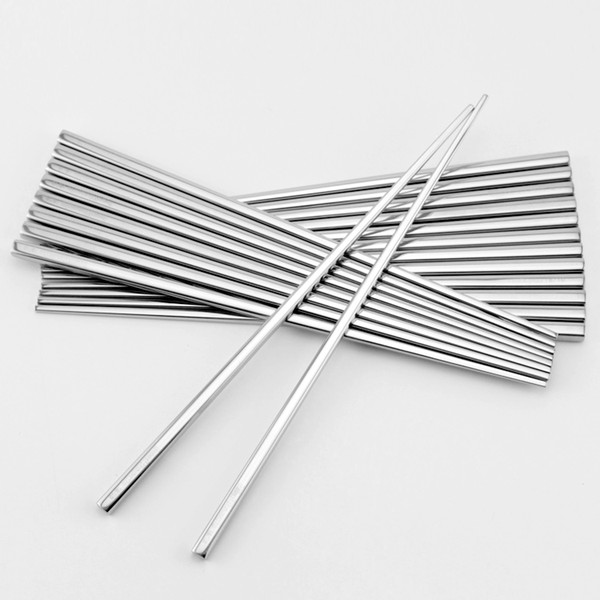 18- 10 stainless steel quadrate chopsticks 304 quality chopsticks japanese style anti-hot eco-friendly antibiotic