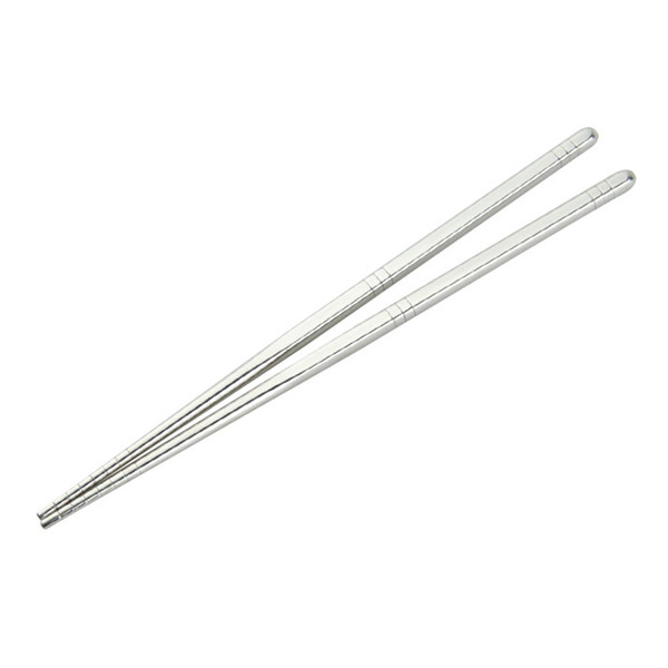 NEW Reusable Anti-Slip Design Stainless Steel Chopsticks Kitchen Dinner Supplies