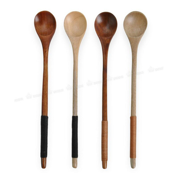 Visual Touch Wooden Honey Spoon for Honey Jar Long Handle Mixing Spoon Coffee Stirrer Natural Wood Spoon Cooking Tableware 076