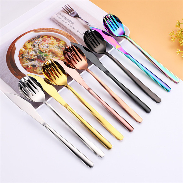 Western Cutlery Sets Western Tableware Sets 3Pcs Stainless Steel 304 Knife Fork Spoon Western Flatware Sets