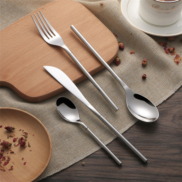 2018 New Style Eco Dinnerware 304 Stainless Steel Knife Fork Chopsticks Spoon Wholesale Stainless Steel Flatware