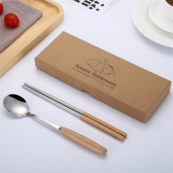 Promotional Wood Handle Tableware Set!! Fancy 2Pcs Wood Handle Cutlery Set 4Pcs Wood Handle Flatware Set