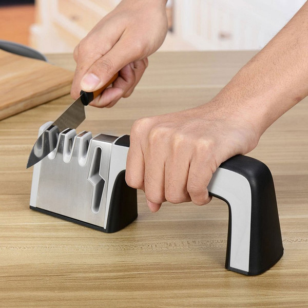 New knife sharpener Design Multifunction 4 in 1 Knife and Scissors sharpening system Kitchen Tools machine T0.4