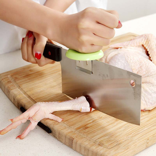 Stainless Steel Kitchen Chopping Vegetables Booster Kitchen Gadgets Knife Holder Power Knife Cap Dual-purpose Knife Bracket Cap