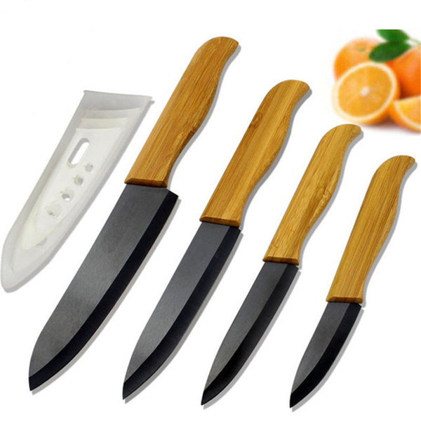 Brand High sharp quality Bambo
8000
o handle with black blade Ceramic Knife Set tools 3