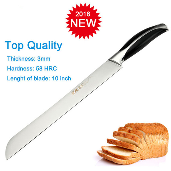 Brand new 7Cr17 as 440C top quality 10'' inch kitchen bread knife kitchen tools sharp knife