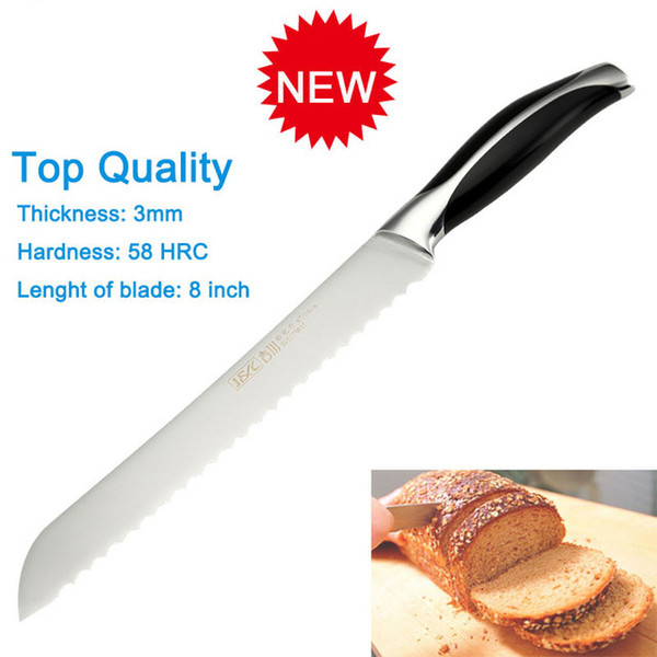 Brand new top grade stainless steel sharp knife 8'' inch Sawtooth bread knife kitchen knife