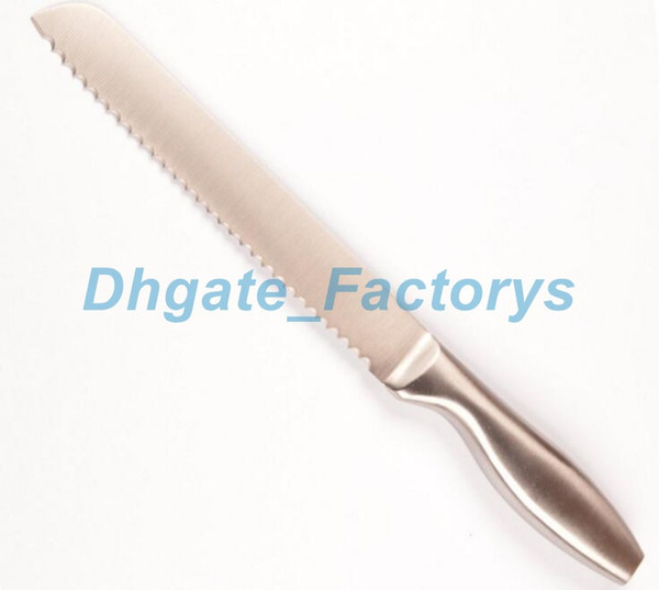 One Piece Stainless Steel Serrated Bread Slicer Knife Ultra Sharp Bread Cake Cutter 13 inch Best Kitchen Knife