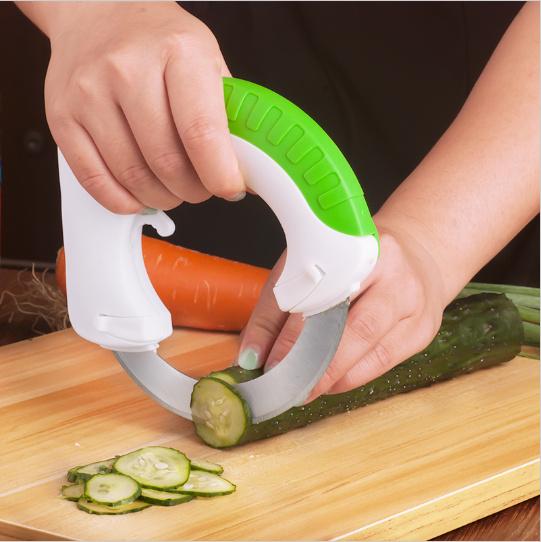 Round Multifunction Kitchen Knife Kitchen Accessories Vegetable Chopper Slicer Round Sharp Knife Easy Cutter vegetable tools