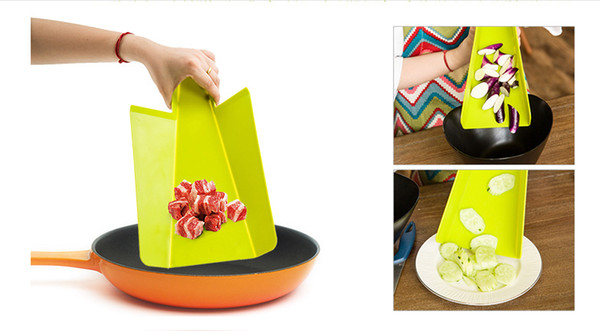 Kitchen Plastic Chopping board Portable Flexible Foldable shovel Non-Slip Cutting Chopping Slicing Pastry Eco-friendly Board Mat