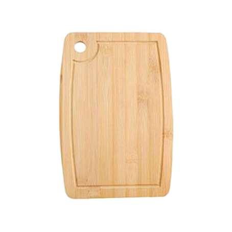 1 Pc Home Arc Shape Miniature Cutting Board Cheese Board Double Sides Available Bamboo Fruit Cake Tray Cooking Blocks (28x18cm)