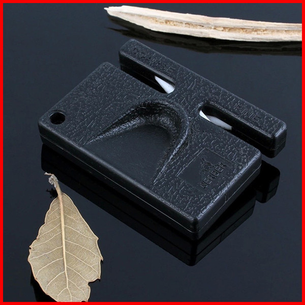 Mini Portable Sharpener ceramic pocket Sharpener dual purpose Sharpening knife stone whetstone outdoor Kitchen hand tools 250071