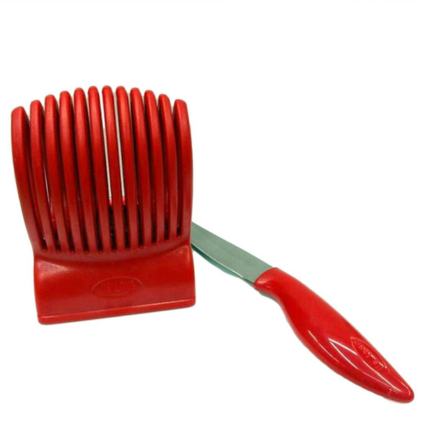 Fruit Vegetable Cutter Kitchen Utensils Fruit and Vegetable Slicer- Red