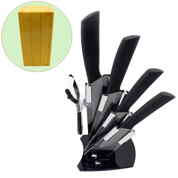 3 4 5 6in Black Edge Ceramic Knife Set Black Handle Paring Fruit Meat Utility Chef Home Kitchen Knives