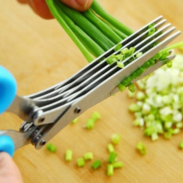 1 Pcs 5 Layer Stainless Kitchen Scissors Kitchen Knives Multifunctional Tool Sink Spice Broken Scissors