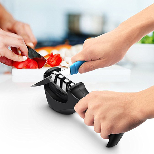 DHL Professional Knife Sharpeners 3 stages kitchen Knife Sharpening tools with handle Sharpener for Knives Kitchen Tools