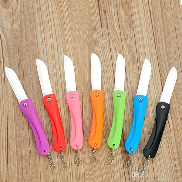 Hot sale High-quality foldable Ceramic Knife portable household Kitchen Fruit Vegetable Knives colourful gift knife T3I0045