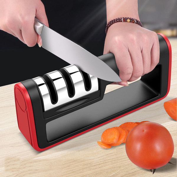 Kitchen Tools Knife Sharpener Professional Stainless Steel Ceramic Smooth Knife Sharpening Stone K0009