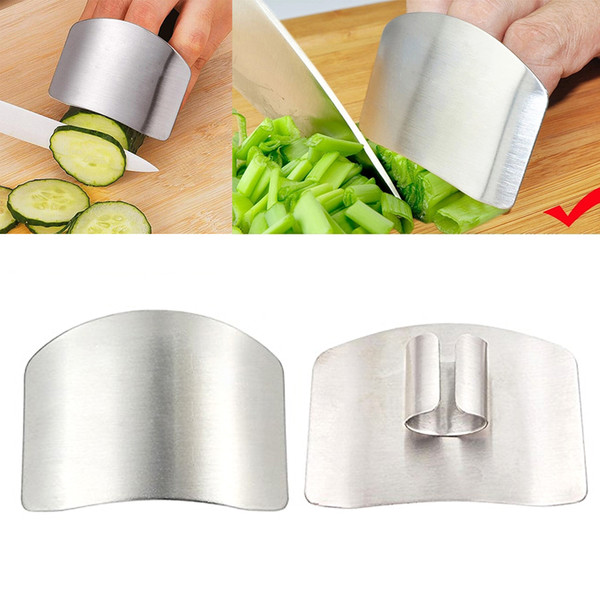 Kitchen Hand guard Stainless Steel Finger Protector Cutting Guard Safe Slice Knife Tool