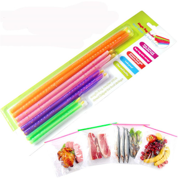 100sets Magic Bag Sealer Stick Sealing strip Unique Sealing Rods Great Helper for Food Storage