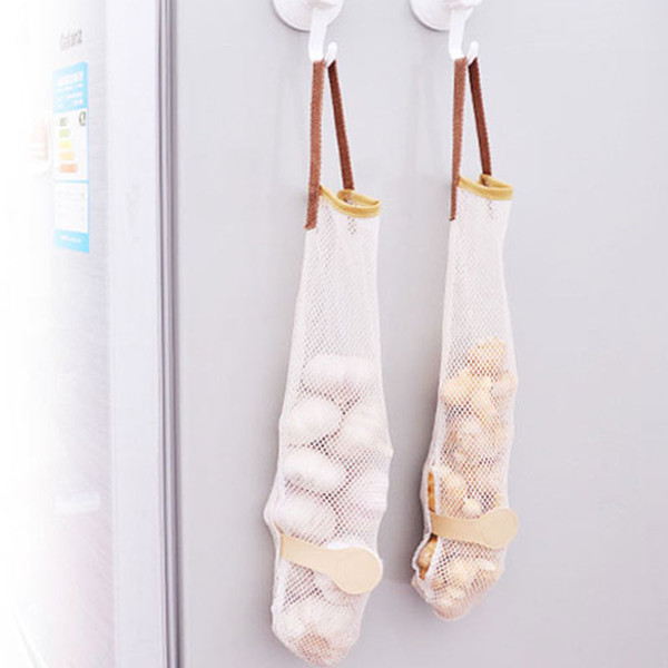 2pcs Creative Hanging Storage Bag For Onion Garlic Organizer Net Fruit And Vegetable Storage Bag Kitchen Organize Bag