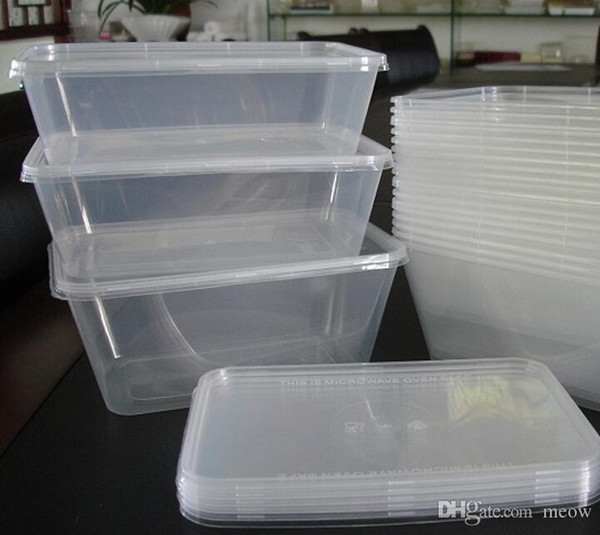 Food Storage Box Take Away Food Transparent Stackable Plastic Microwavable Dishwasher Safe Food Box with Lid PP Material