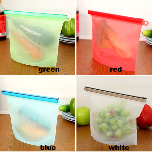 Reusable Silicone Food Preservation Bag Airtight Seal Food Storage Container Versatile Cooking Bag Free Shipping HH7-157