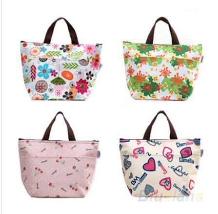 Flower Oxford Picnic Thermal Bag Neoprene Lunch Bag Food Cooler Bags Thermal Women Handbag Women Messenger Bags Free Shipping