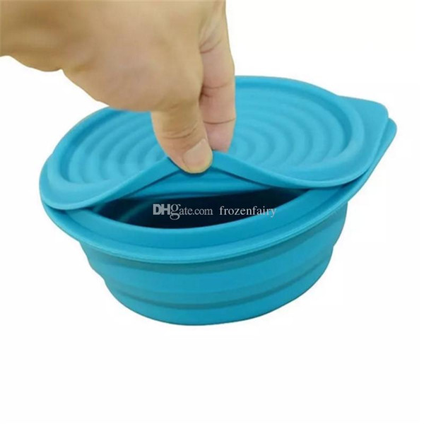 Silicone Collapsible Portable Lunch Bento Box for Food Folding Dinnerware Fruit Container Bowl For Children bb126-133 2017122803