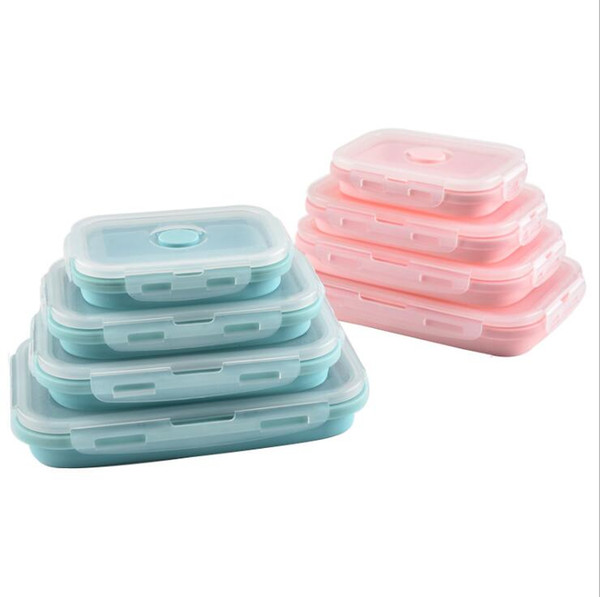 Practical Silicone Lunch Box For Kids Portable Bowl Folding Food Container Lunchbox Eco-Friendly School Lunch Boxes