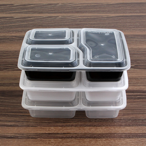 One-off Outdoor Lunch Box Food Grade PP salad Boxes Restaurant Take-out Box Rectangular Disposable Lunch Box