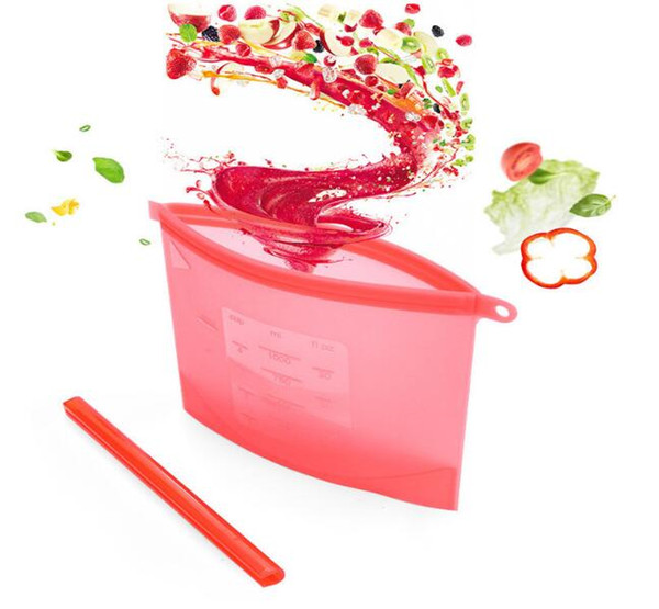 Reusable Silicone Food Preservation Bag Airtight Seal Food Storage Container Versatile Cooking Bag Free Shipping HH7-157