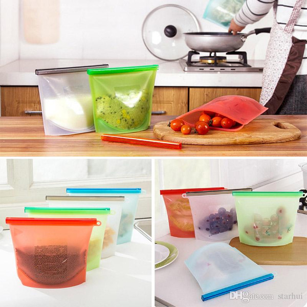 Reusable Silicone Food Preservation Bag Airtight Seal Food Storage Container Versatile Cooking Bag Free Shipping WX9-48