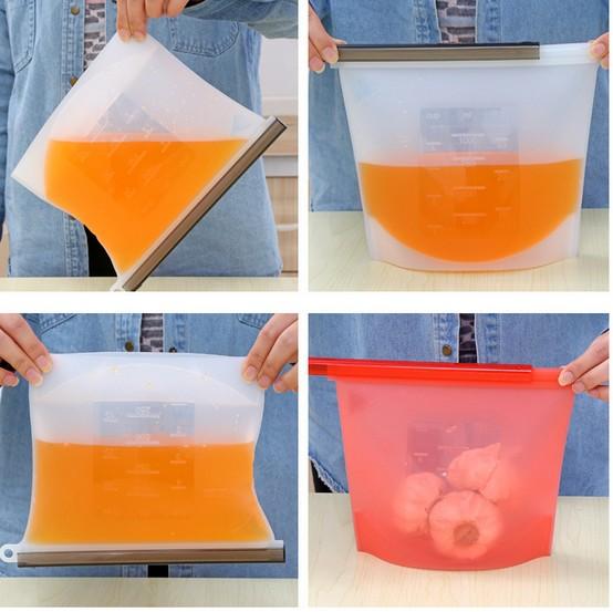 Hot Silicone Fresh Bags Home Food Sealing Storage Bag Food Sealed Bags Organization Kitchen Gadgets