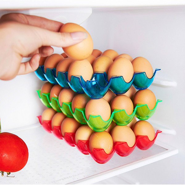 15 pcs grid storage box /Thickening stackable eggs storage box protection box Egg tray Shatterproof